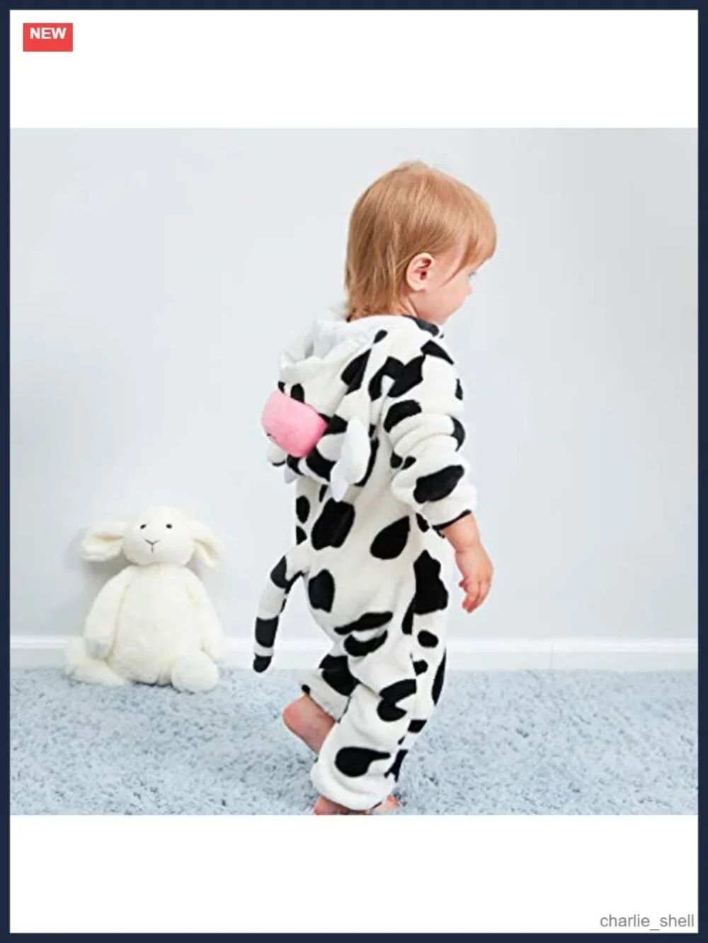 Unisex Baby Flannel Hooded Romper Animal Costume Jumpsuit